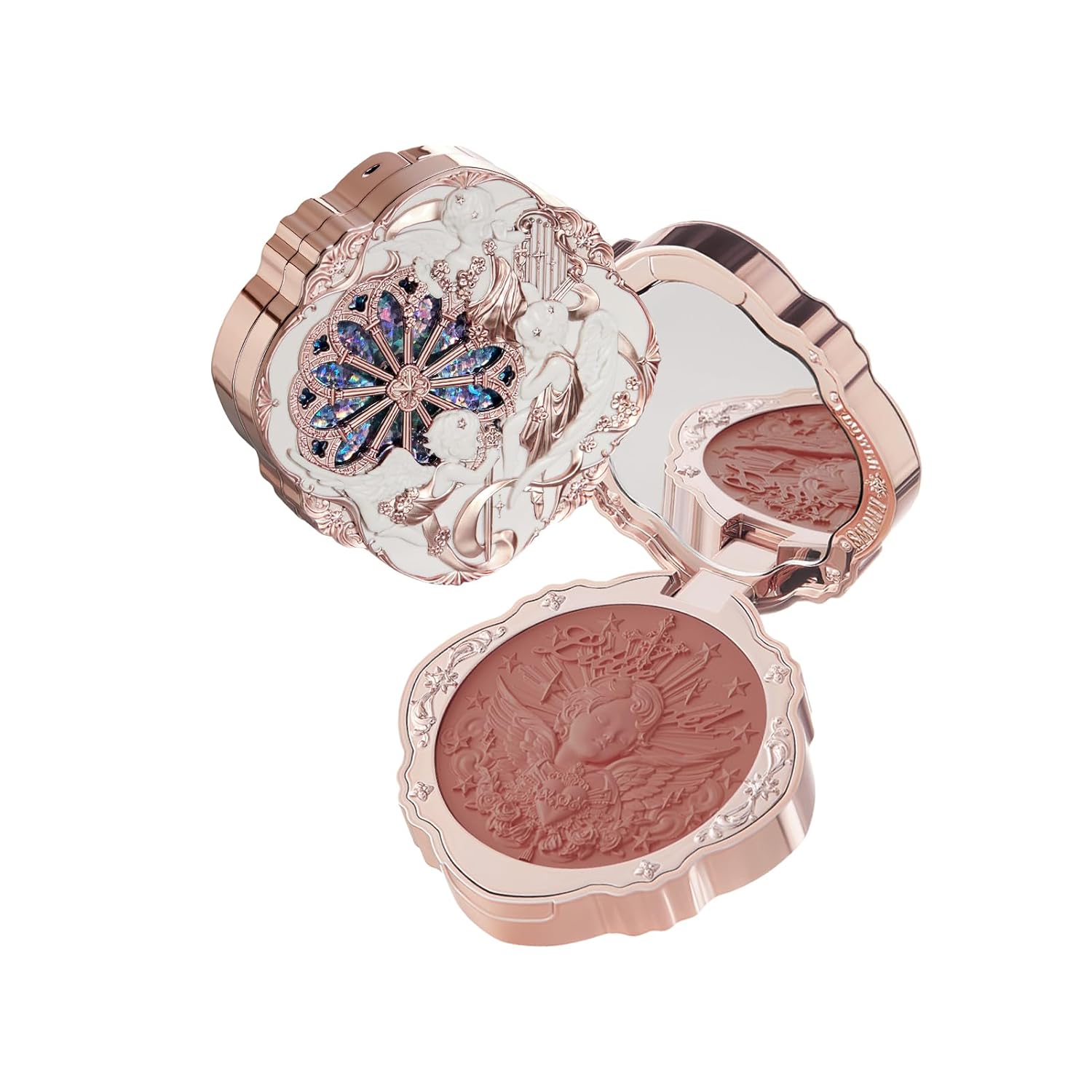 Flower Knows Little Angel Cream Blush,Buildable & Blendable Makeup Blush for cheeks,Soft & Long-lasting,Brick Red Flush for All Skin Tones(01 Flaming Heart,6g)