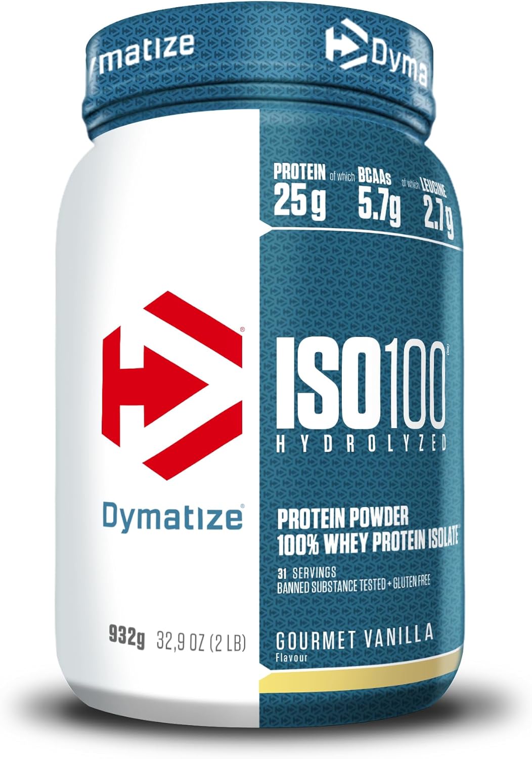 Dymatize ISO 100 Hydrolyzed Gourmet Vanilla 932g - Whey Protein Hydrolysat + Isolat Pulver