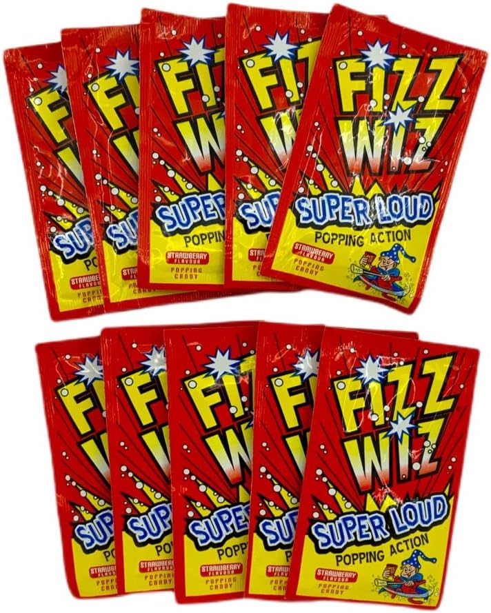 Fizz Wiz 90s Party Table Decorations Ten Packets of Popping Candy / Space Dust