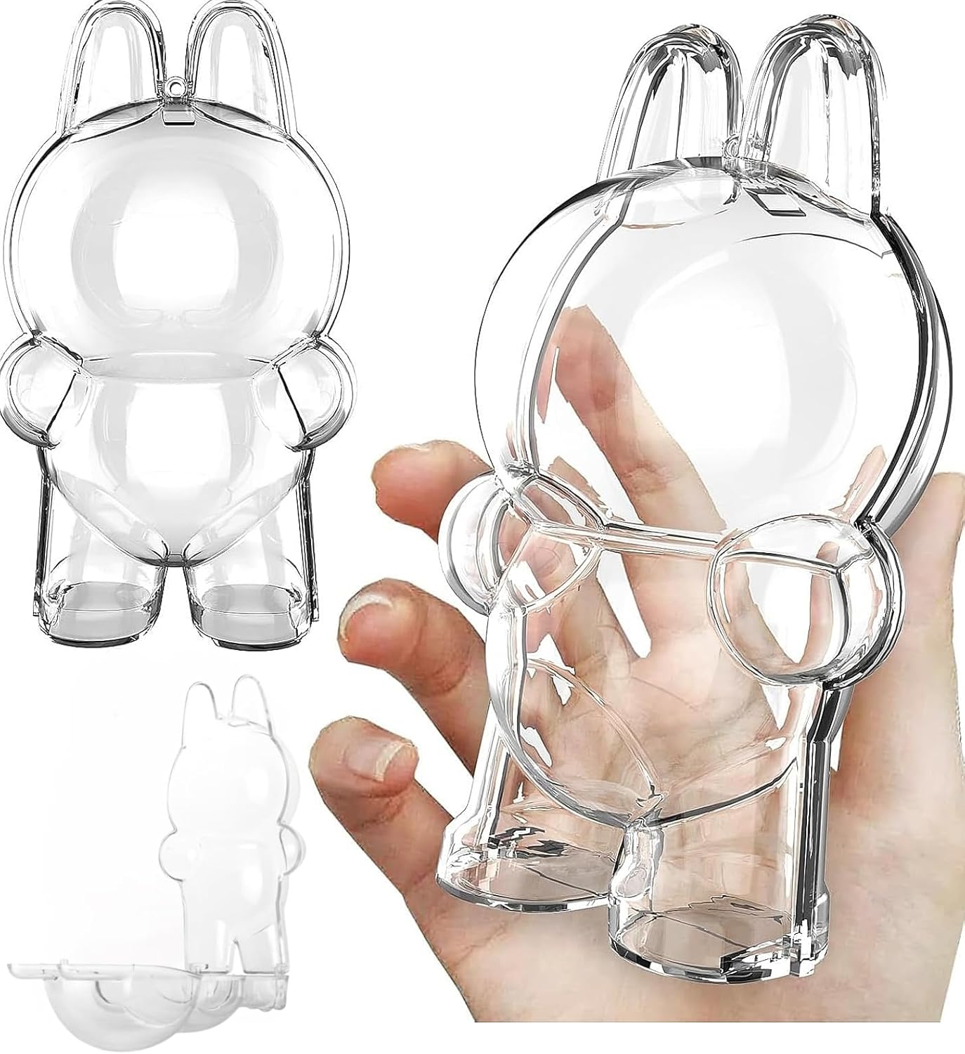 Protective Case Cover for Standing - Crystal-Clear Hard Display Box with Keychain & Dustproof Cover, Dustproof Scratch-Resistant Portable Hanging Case for Standing(Figure Not Included)