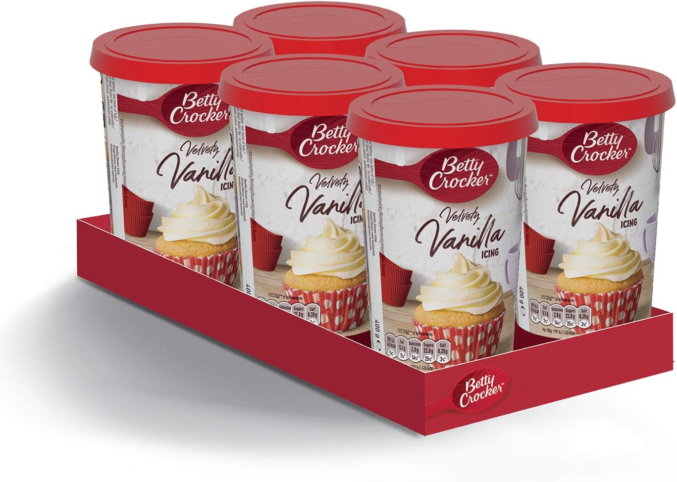 Betty Crocker Velvety Vanilla Icing 400g (Pack of 6)