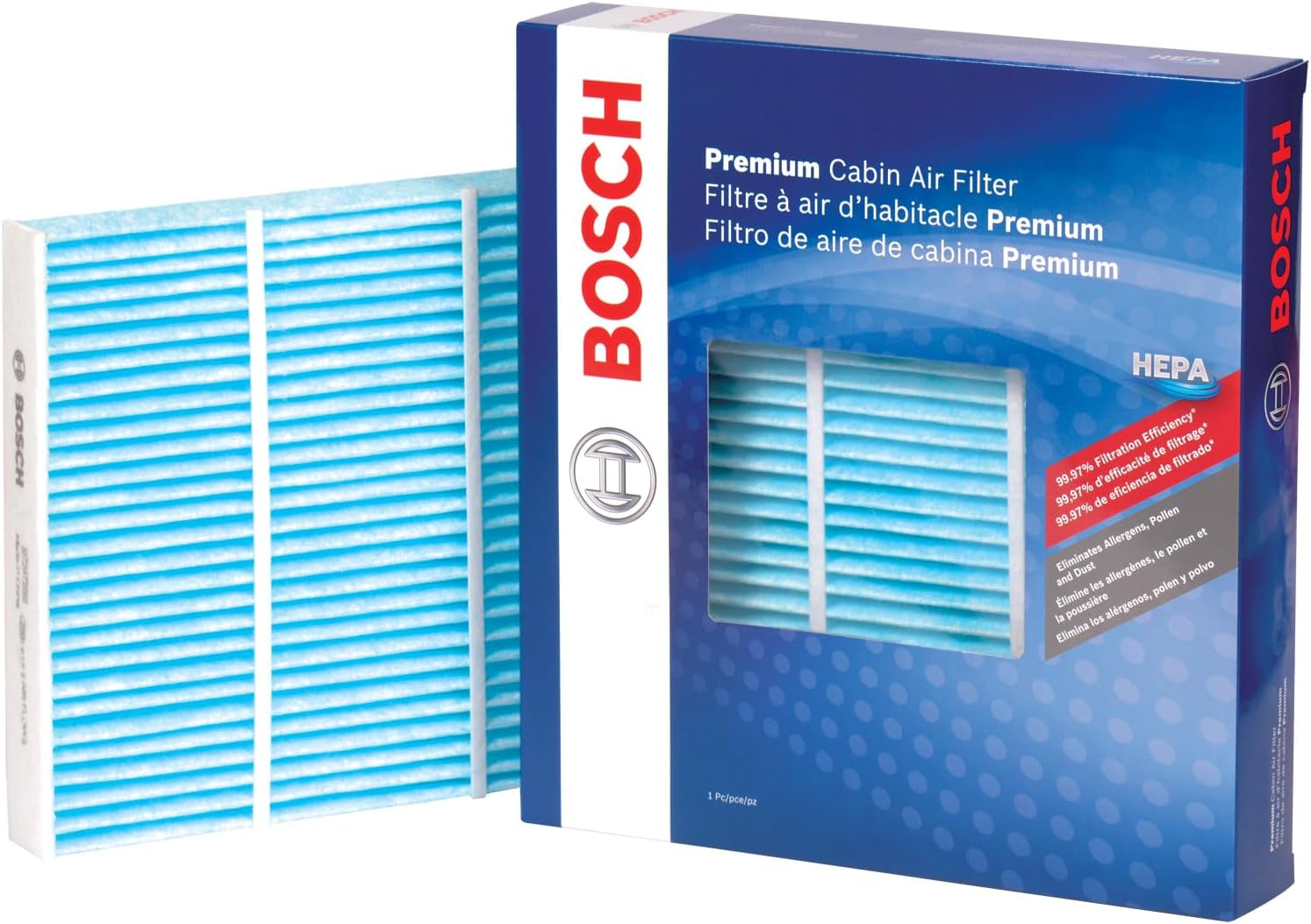 BOSCH 6091C HEPA Cabin Air Filter - Compatible with Select Buick Enclave, Encore GX; Cadillac XT4, XT5; Chevrolet Camaro, Cruze, Impala, Malibu, Silverado, Traverse; GMC Sierra, Terrain, Yukon + More