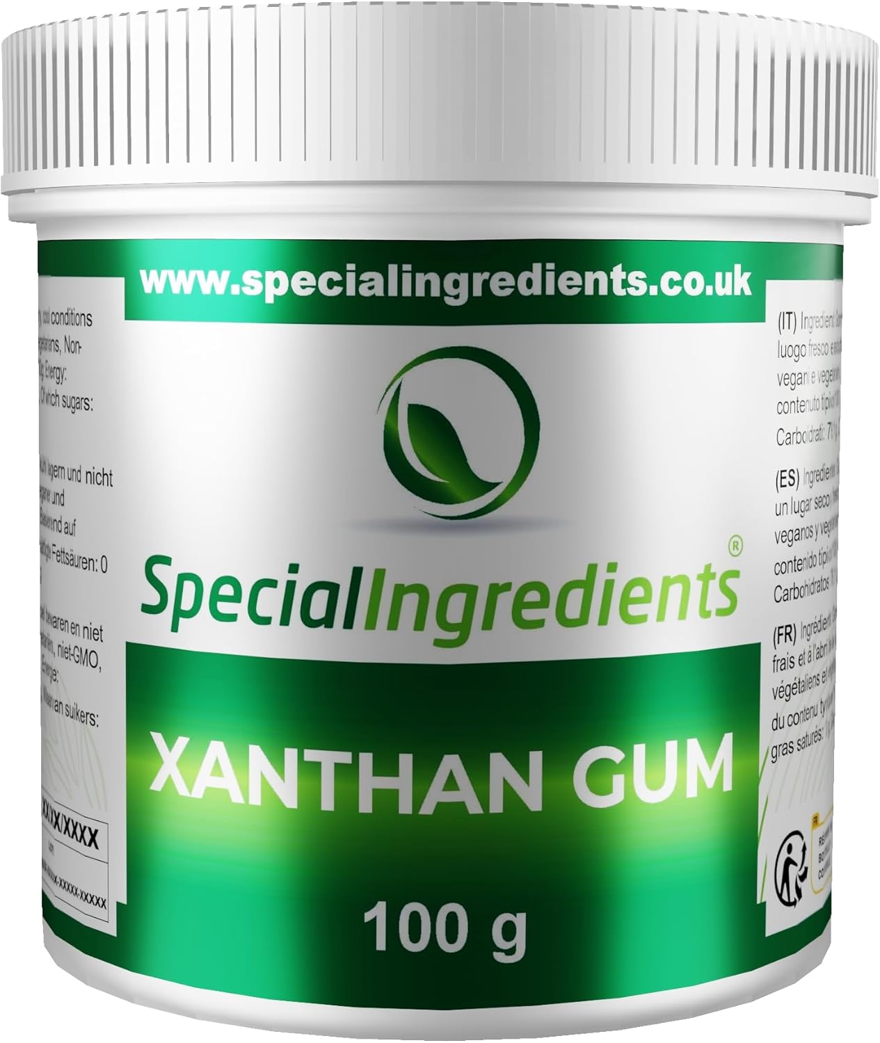Xanthan Gum 100g Premium Quality Extra Fine Powder, Vegan, Non-GMO, Gluten Free – Recyclable Container