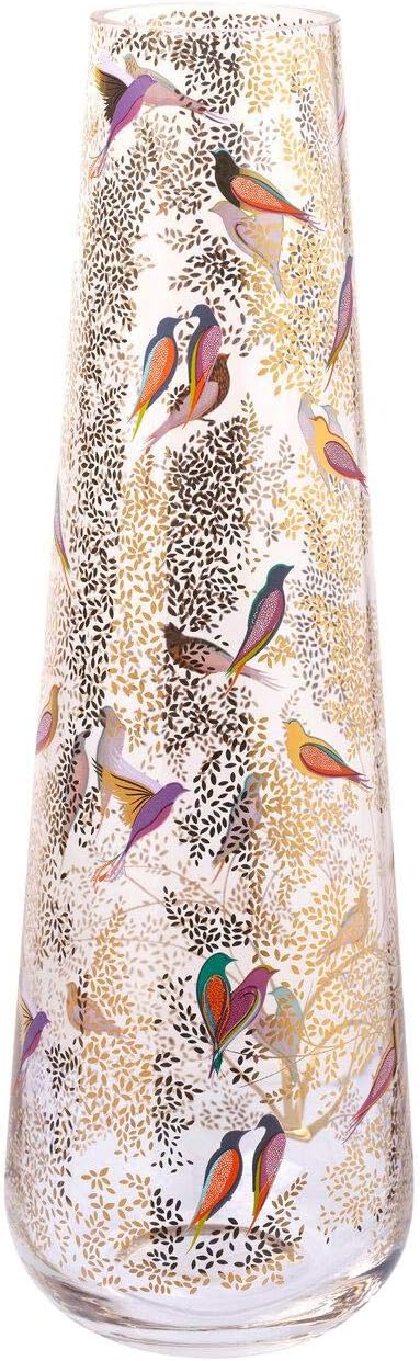 Sara Miller SM79258-XD Portmeirion Chelsea Collection Tall Decorative Glass Vase 35cm, Porcelain, Pink