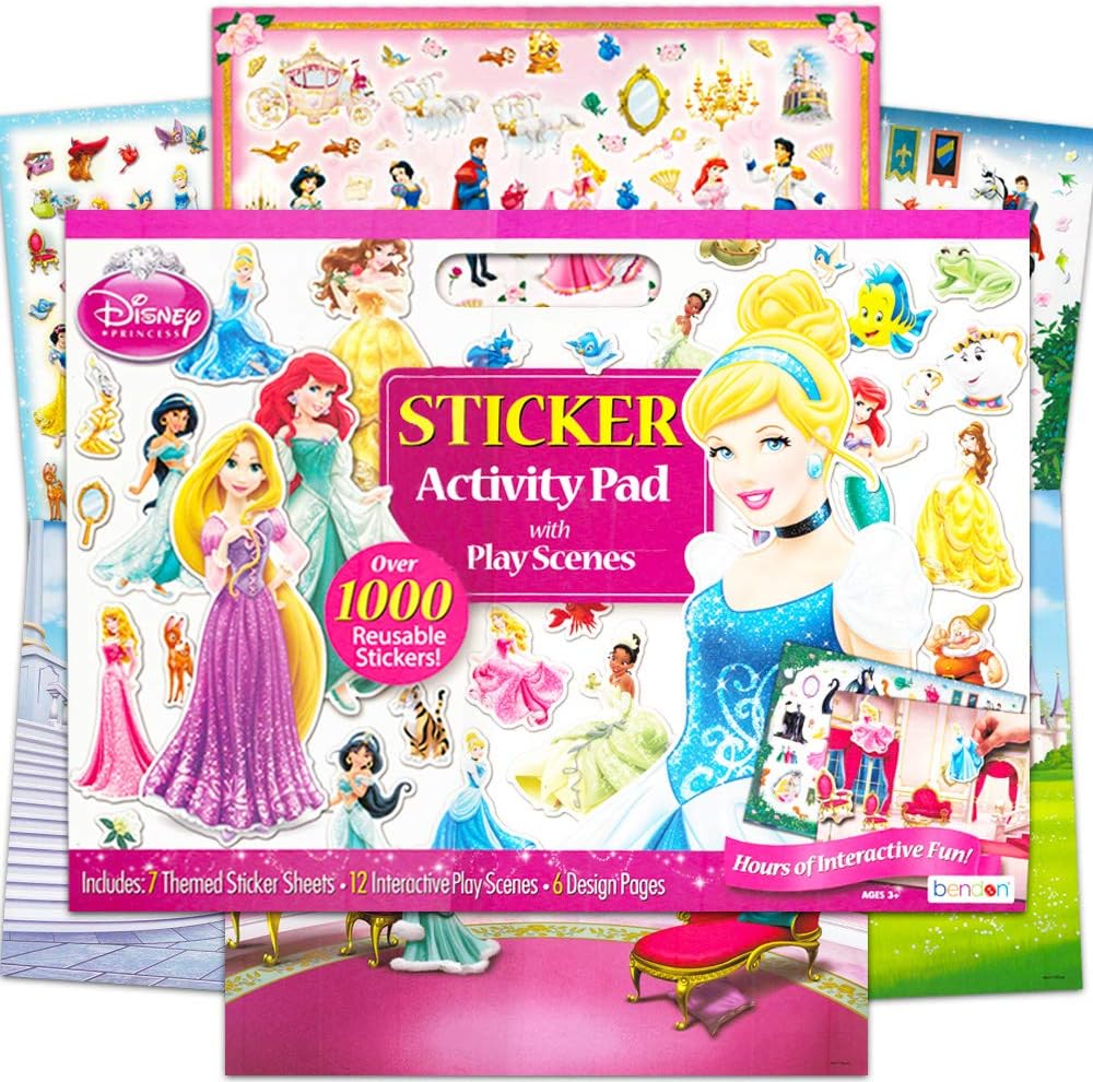 Disney Princess Giant Sticker Box Activity Set ~ Over 1000 Disney Princess Stickers Featuring Cinderella, Little Mermaid, Tangled, Belle and More (Disney Princess Merchandise)
