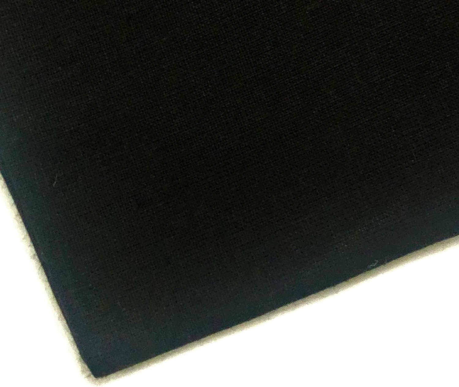 Plain 100% Cotton Fabric - 60 INCH Wide - 10 Colors by M&J® (Black, 2 METRE)