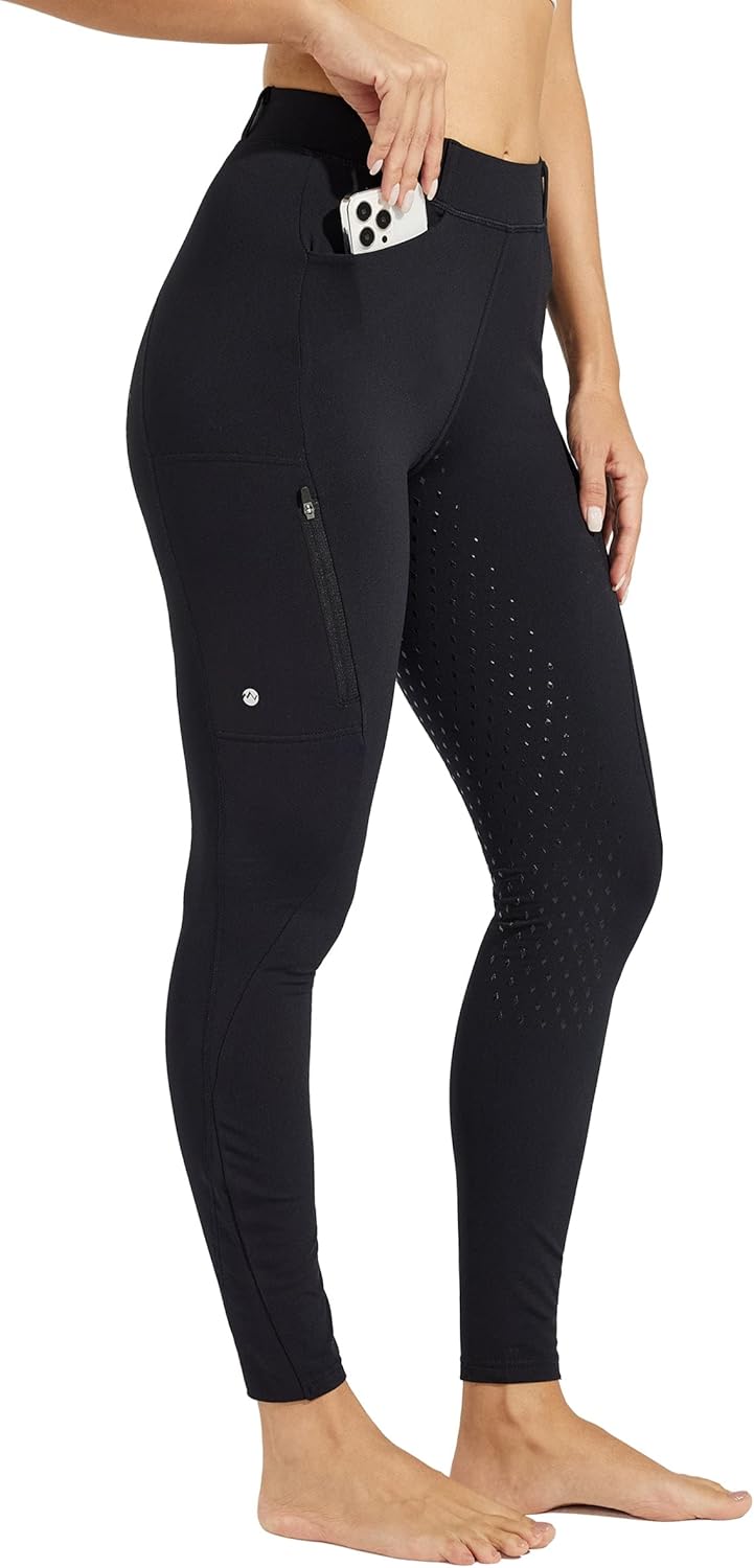 Willit Women's Fleece Riding Breeches Winter Horse Riding Pants Tights Equestrian Thermal Schooling Tights