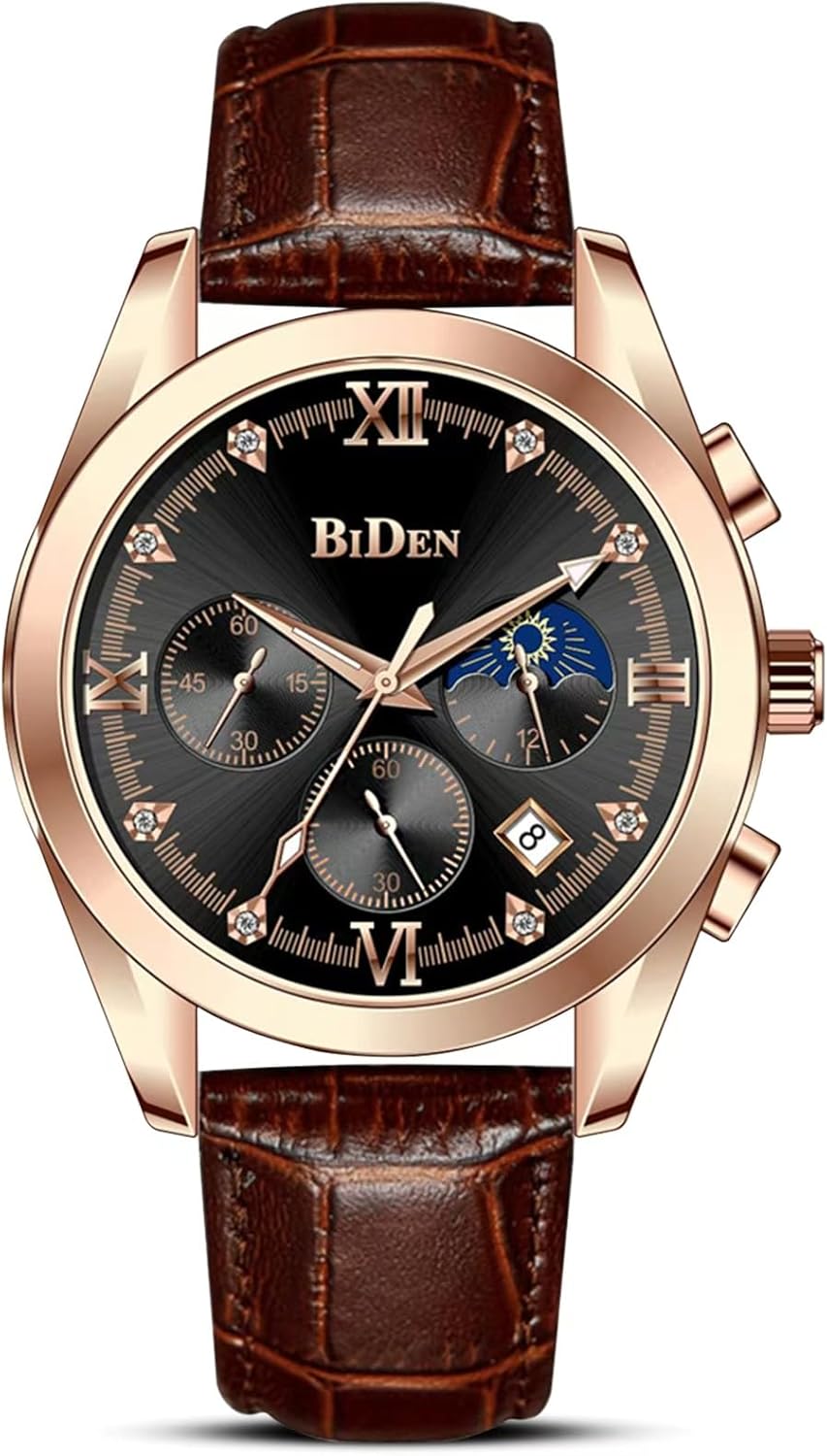 HANPOSH Mens Watches Watches for Men Waterproof Analog Quartz Watch Fashion Business Men's Wrist Watch with Date No Chronograph