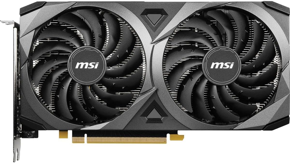 MSI Gaming GeForce RTX 3060 8GB GDRR6 Boost Clock: 1807 MHz 128-Bit HDMI/DP PCIe 4 Torx Twin Fan Ampere OC Graphics Card (RTX 3060 Ventus 2X 8G OC)