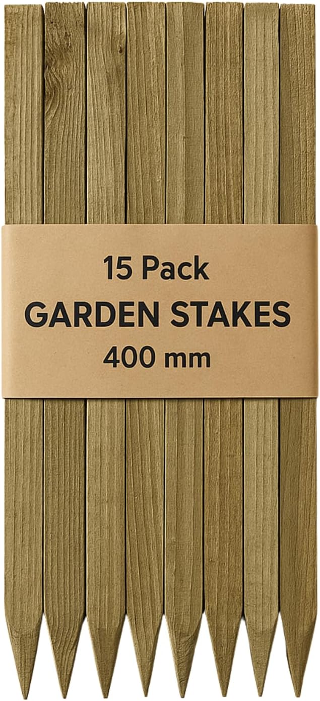 15 Pack 16" (400mm) TREATED SITE PEGS WOODEN STAKES POSTS PEGS