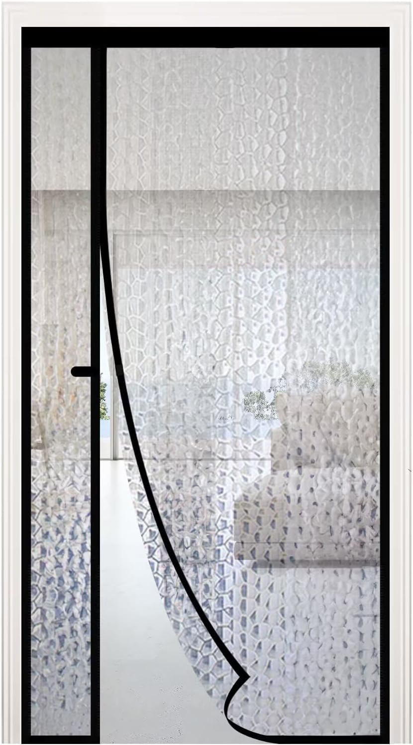 RELIANCER Magnetic Thermal Insulated Door Curtain,Waterproof EVA Door Cover,Left Right Side Opening,Fit Doors Size 34"x82",Self-Closing Insulated Doorway Curtain,Patio Auto Close Thermal Doors Screen