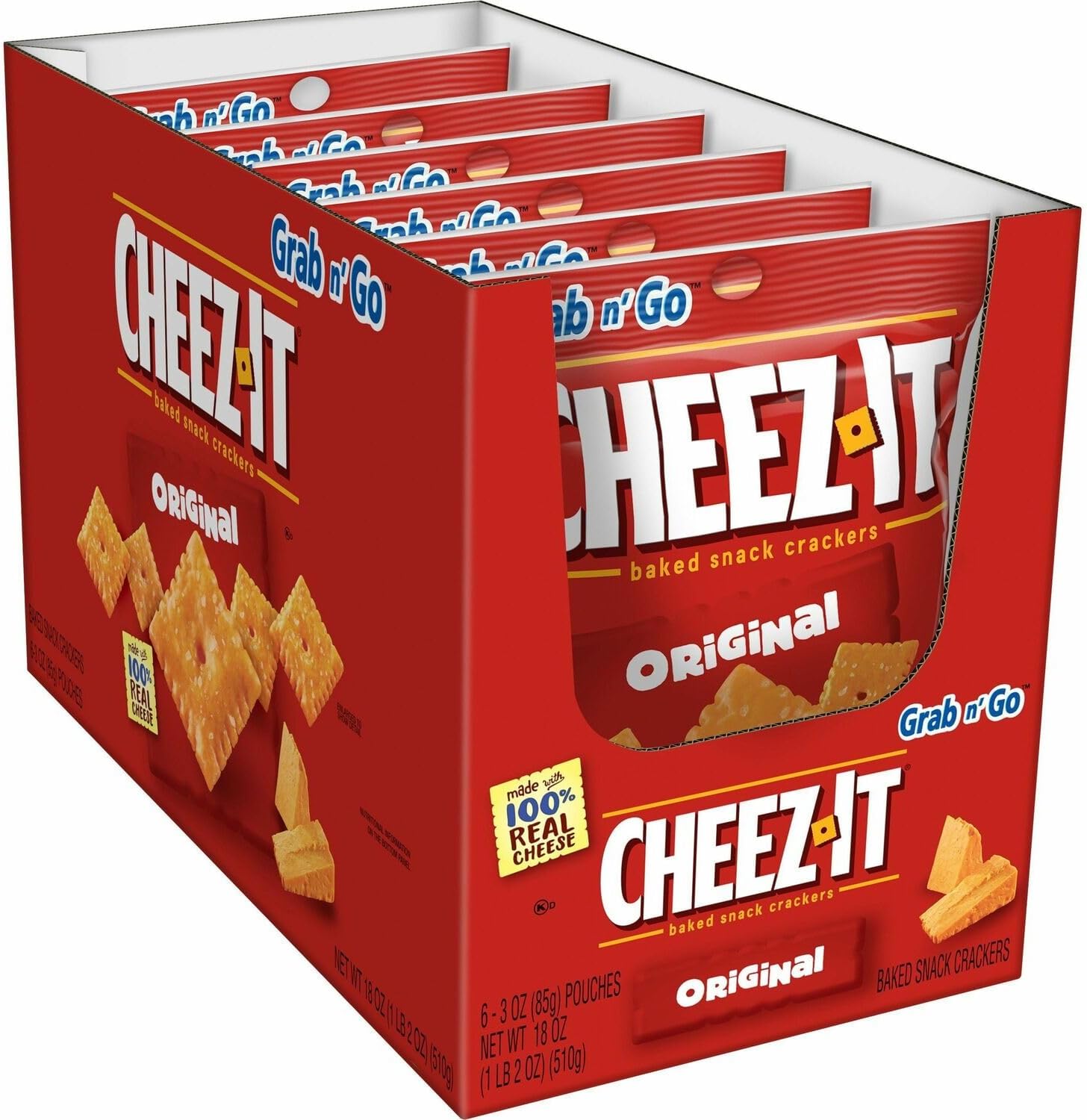 Keebler Cheez-It Crackers, Original Flavor - 3 Oz. Bags, 6 Count