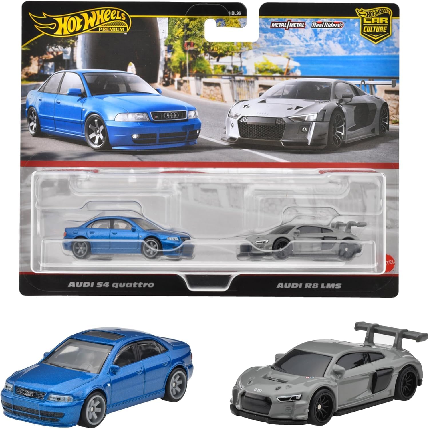 Hot Wheels - Premium Car Culture - Real Riders (Audi 54 Quattro & Audi R8 LMS) /Toys