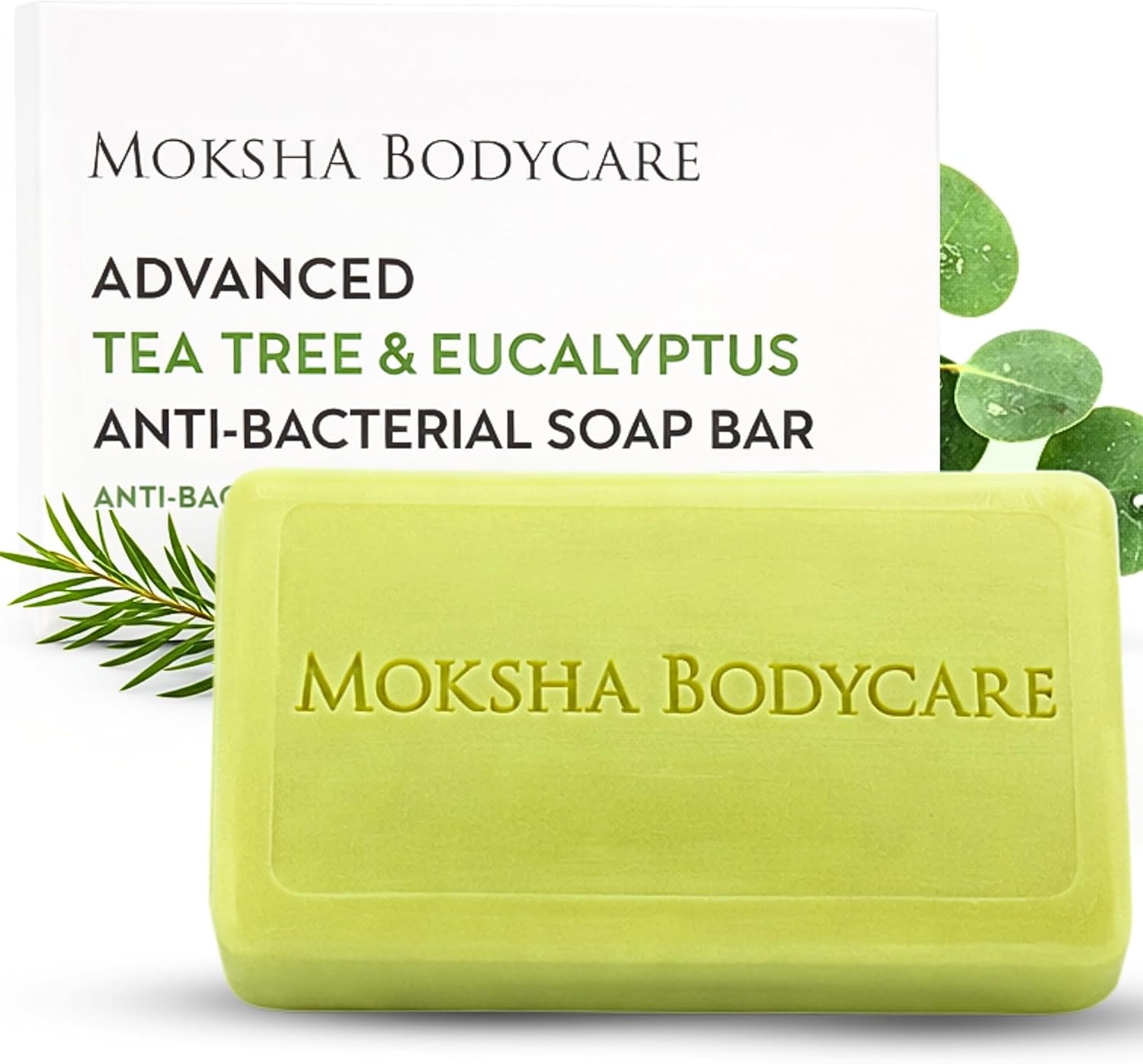 Tea Tree & Eucalyptus Soap Bar-Face and Body Soap Bar-Acne Spots Blackheads