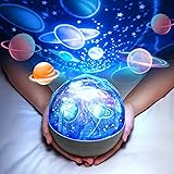 Solar System for Kids Projector Night Light, 360°Rotating+5 Films Planets Space Projector for Bedroom,Planetarium Projector Space Toys for Kids Gifts,Planets for Kids Solar System Toys 3-5,Planet Toys