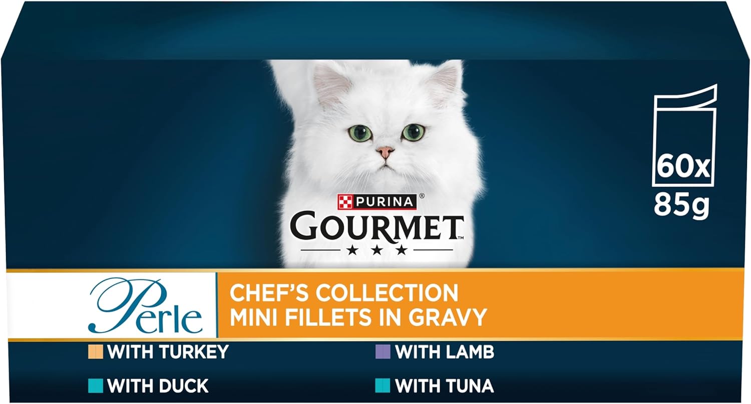 GOURMET Perle Chef's Collection in Gravy Wet Cat Food 60x85g