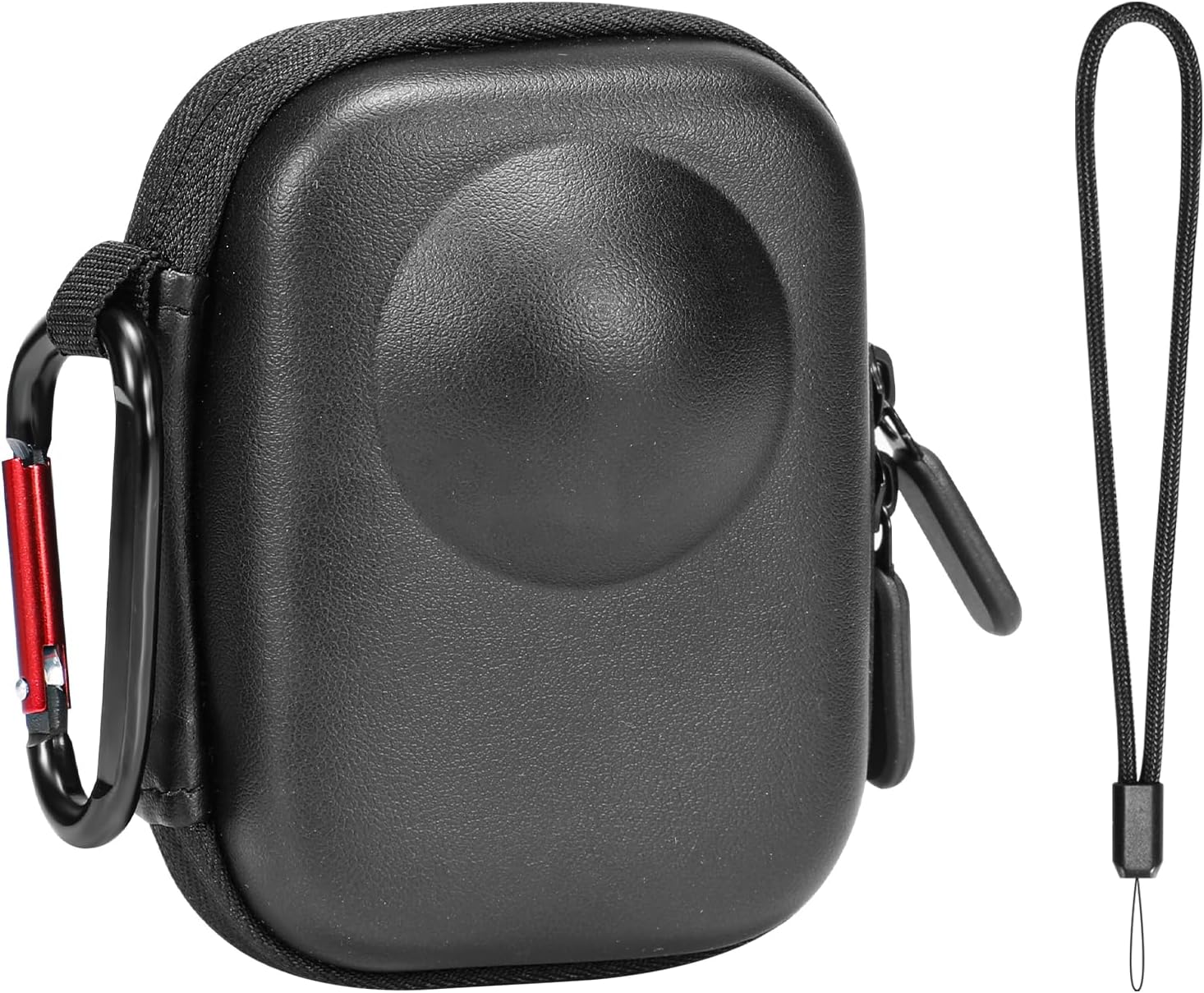 Carrying Case for DJI OSMO 360 Accessories, Portable OSMO360 Compact Storage Bag with Wrist Strap PU Leather Waterproof Black