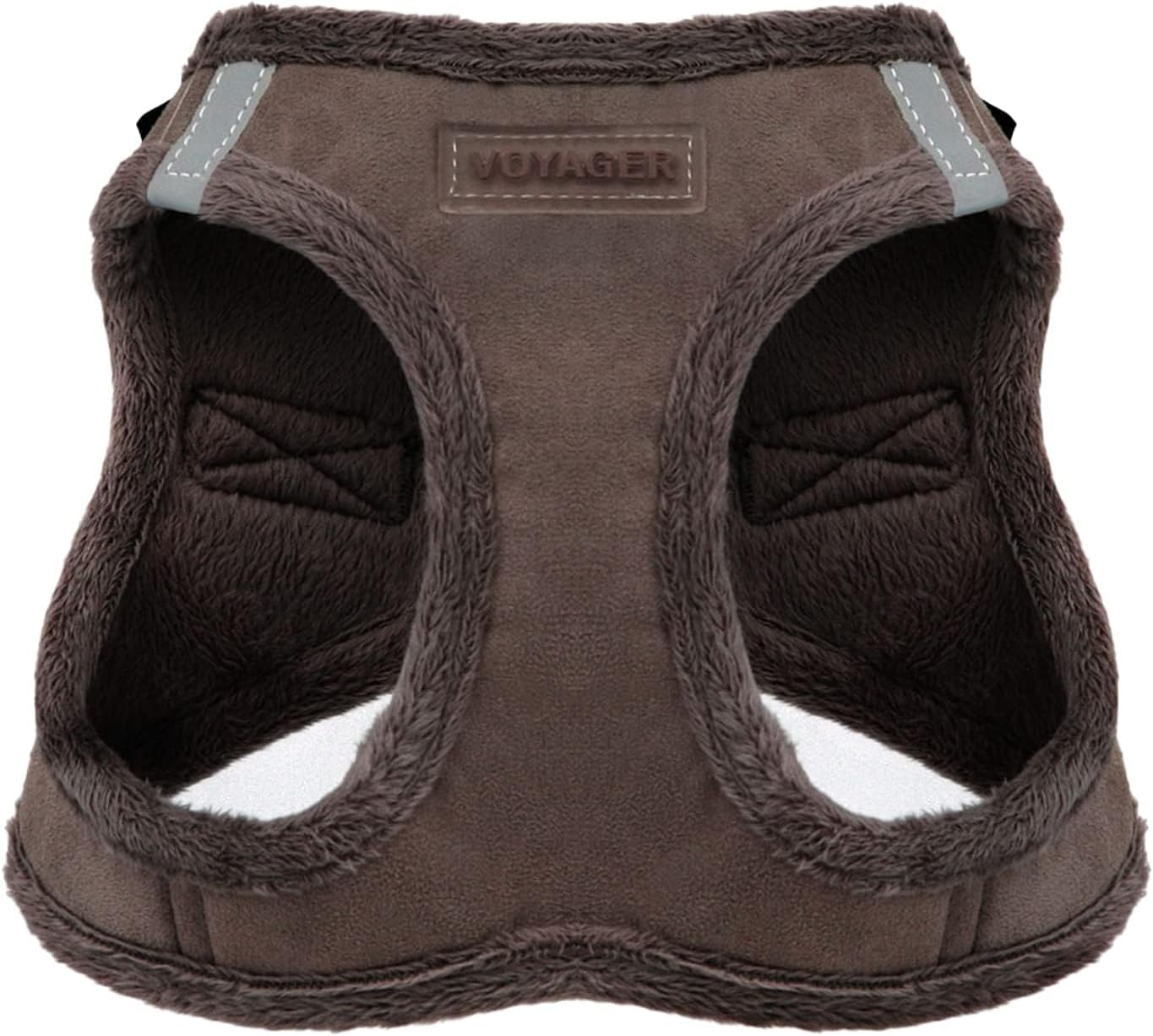 Voyager Step-In Plush Dog Harness by Best Pet Supplies - Step In Vest Harness for Small and Medium Dogs, Soft Plush, Chocolate, size XS - Chest: 13 - 14.5"