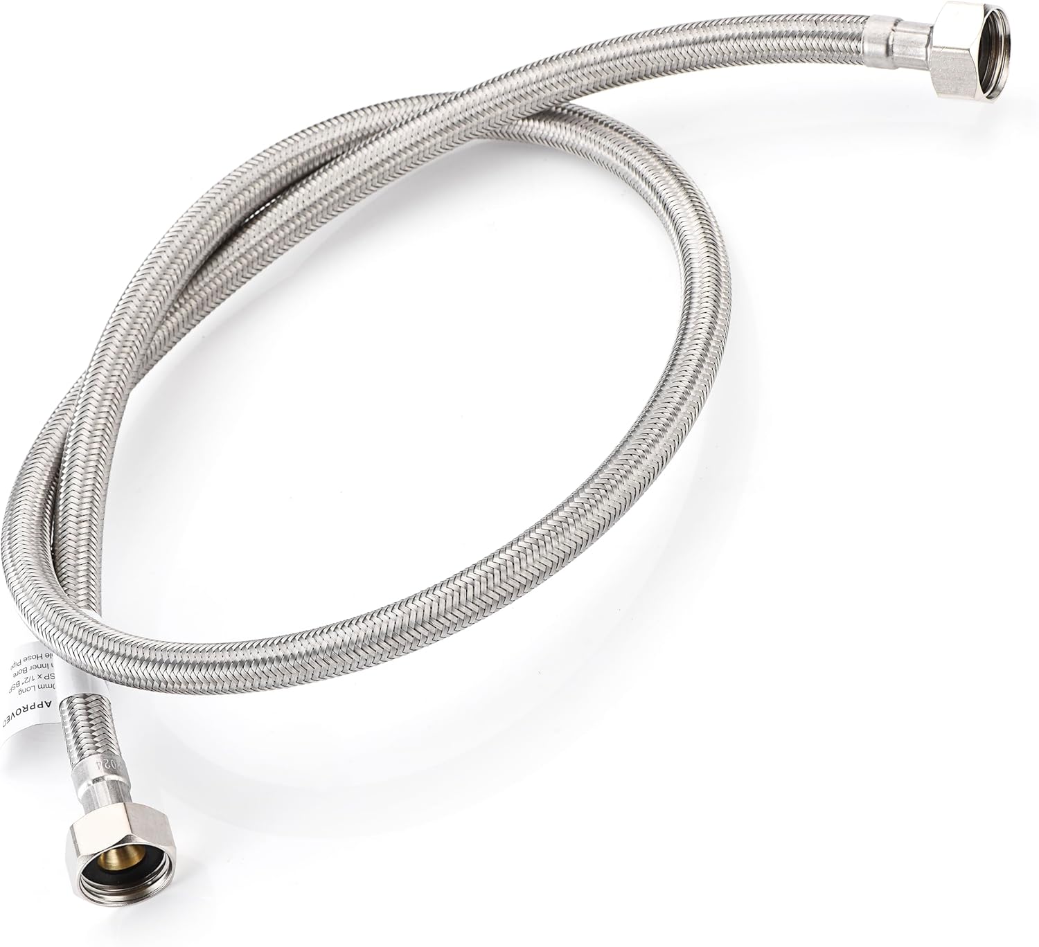 Home Range 1x WRAS Approved Flexible Pipe 1/2 x 1/2 BSP (900mm | 4 Lengths Available) Fitting for Bathroom, Kitchen, Toilet Taps – Durable, Leak-Free, High-Pressure Hot and Cold Water Connector