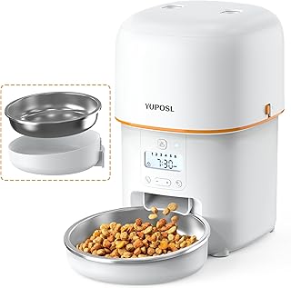Automatic Cat Feeders - 2L/4L Cat Food Dispenser Easy to Use, Timed Automatic Pet Feeder with Over 180-day Battery Life, 1-6 Meals Dry Food Programmable Portion Control Also for Dogs