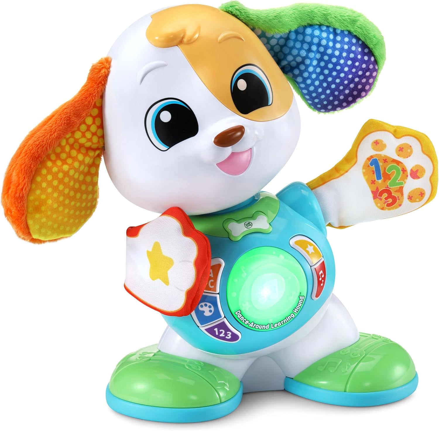 LeapFrog Dance-Around Learning Hound, Interactive Dancing Dog Toy with Lights, Colours & Music, Teaches Letters, Colours & Numbers, Fun Gift for Babies 9, 12, 18 months+, English Version