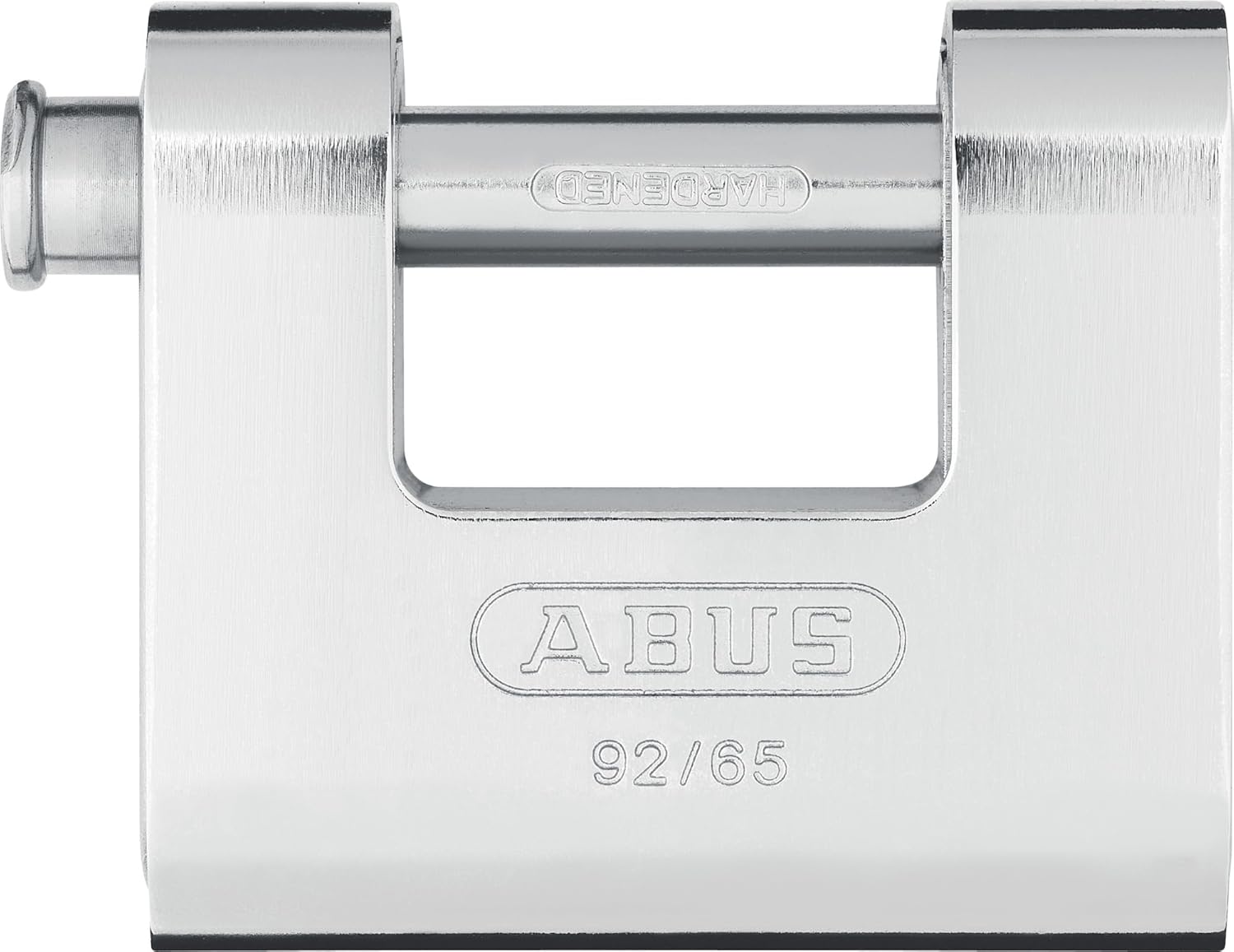 ABUS Monobloc padlock 92/65 - Brass lock with steel casing - for vending machines, roller grilles and much more - with thick bolt - ABUS security level 7 - silver