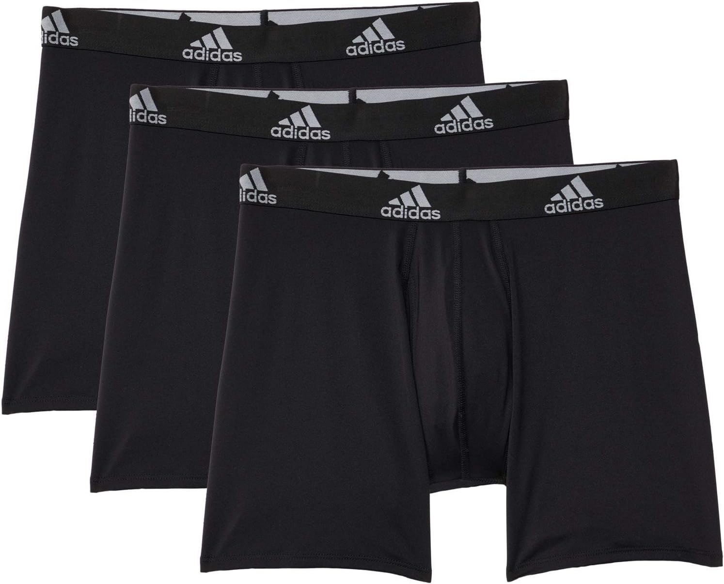 adidas Men's Microfiber Boxer Briefs Underwear Multipack – Athletic, Moisture Wicking, Stretch Fit & Tagless