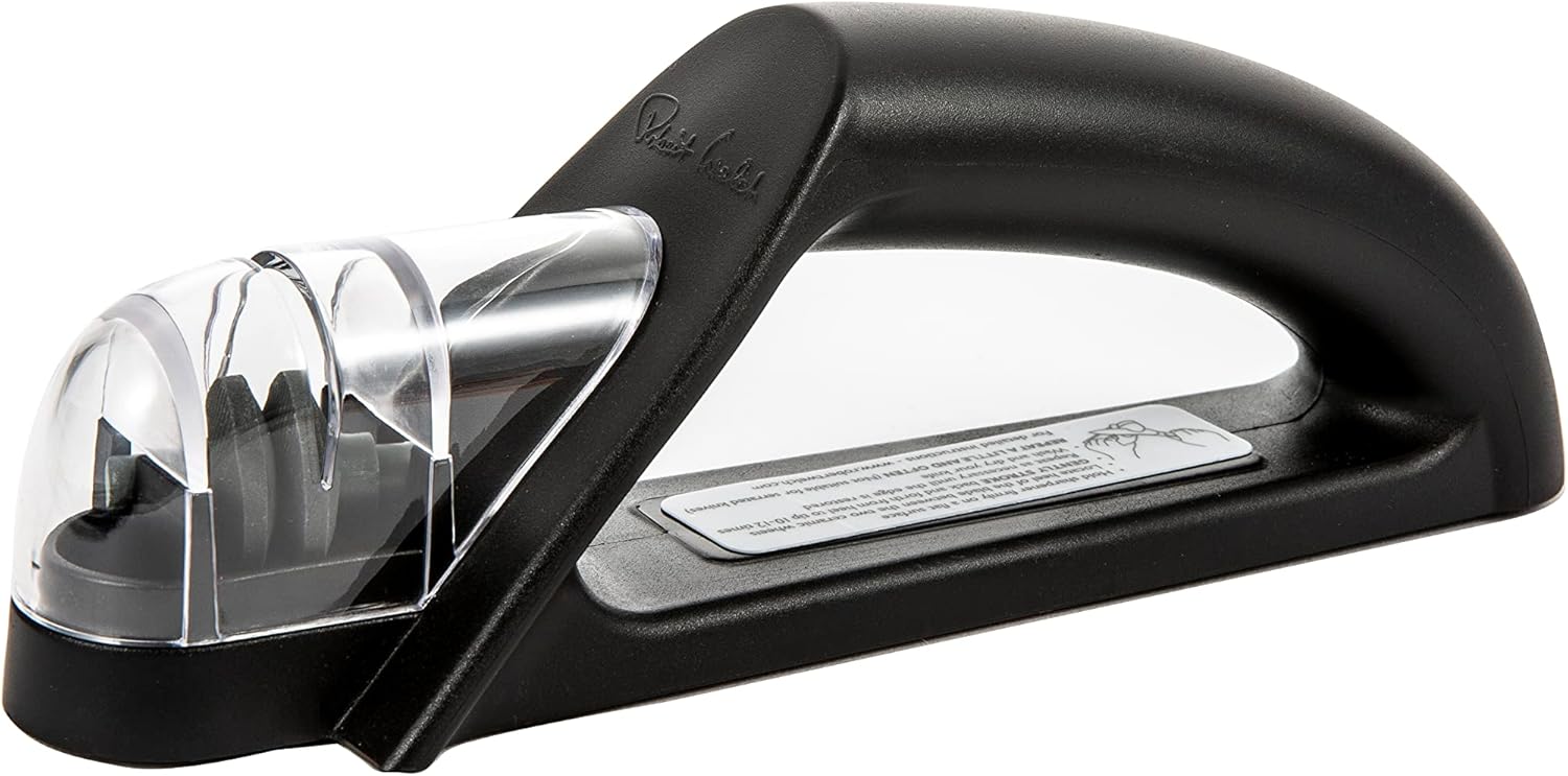 Robert Welch Hand-Held Knife Sharpener. MULTI AWARD WINNING DESIGN - The Ceramic Wheel Sharpens Blades To Exact 15° Angle. 10 Year Guarantee.