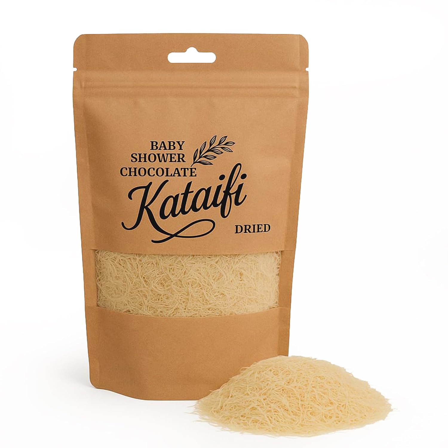 Dried & Roasted Chopped Kataifi Shredded Filo Dough – Kadayif for Dubai Chocolate Bar, Kunafa Pastry, Kanafeh Shredded Wheat, Dubai Chocolate Filling Ingredient (5.3 oz (150 gr), Dried)