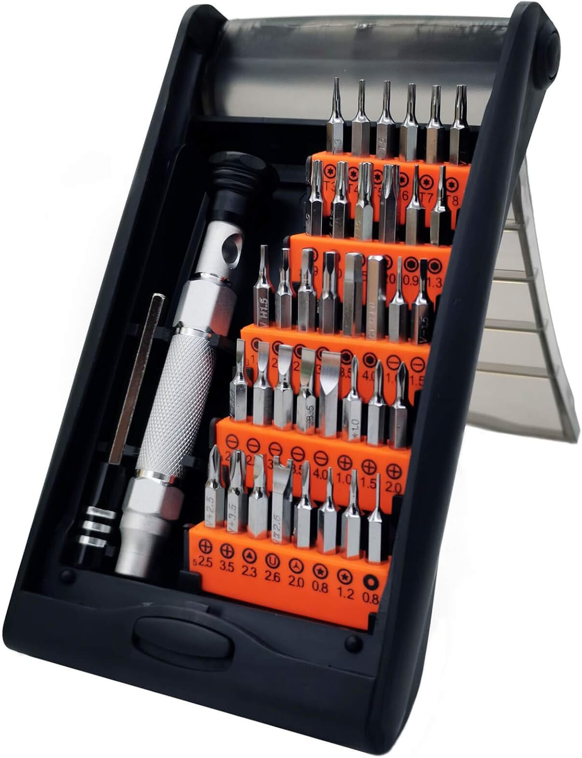 JAKEMY Small Precision Screwdriver-set for Electronics - Ring Doorbell PS4 Computer Laptop Repair Tool Kit, Magnetic Cr-V Screw Bits with Auto-Open Case