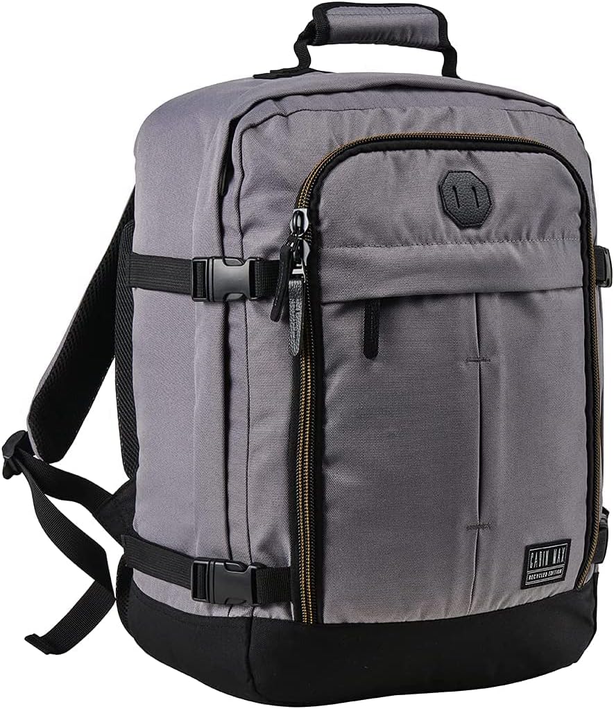 Metz 30L Carry On Travel Backpack 18x14x8 cm Suitable for Easyjet underseat Allowance, Rpet Apache Grey, 45 x 36 x 25 cm