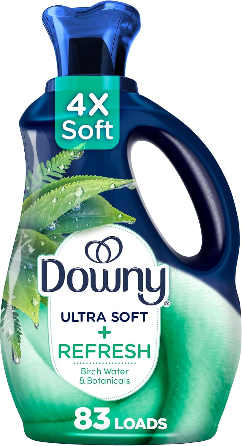 Downy Ultra Soft Fabric Softener Liquid, Refresh, Birch Water and Botanicals, 56 fl oz, 83 Loads