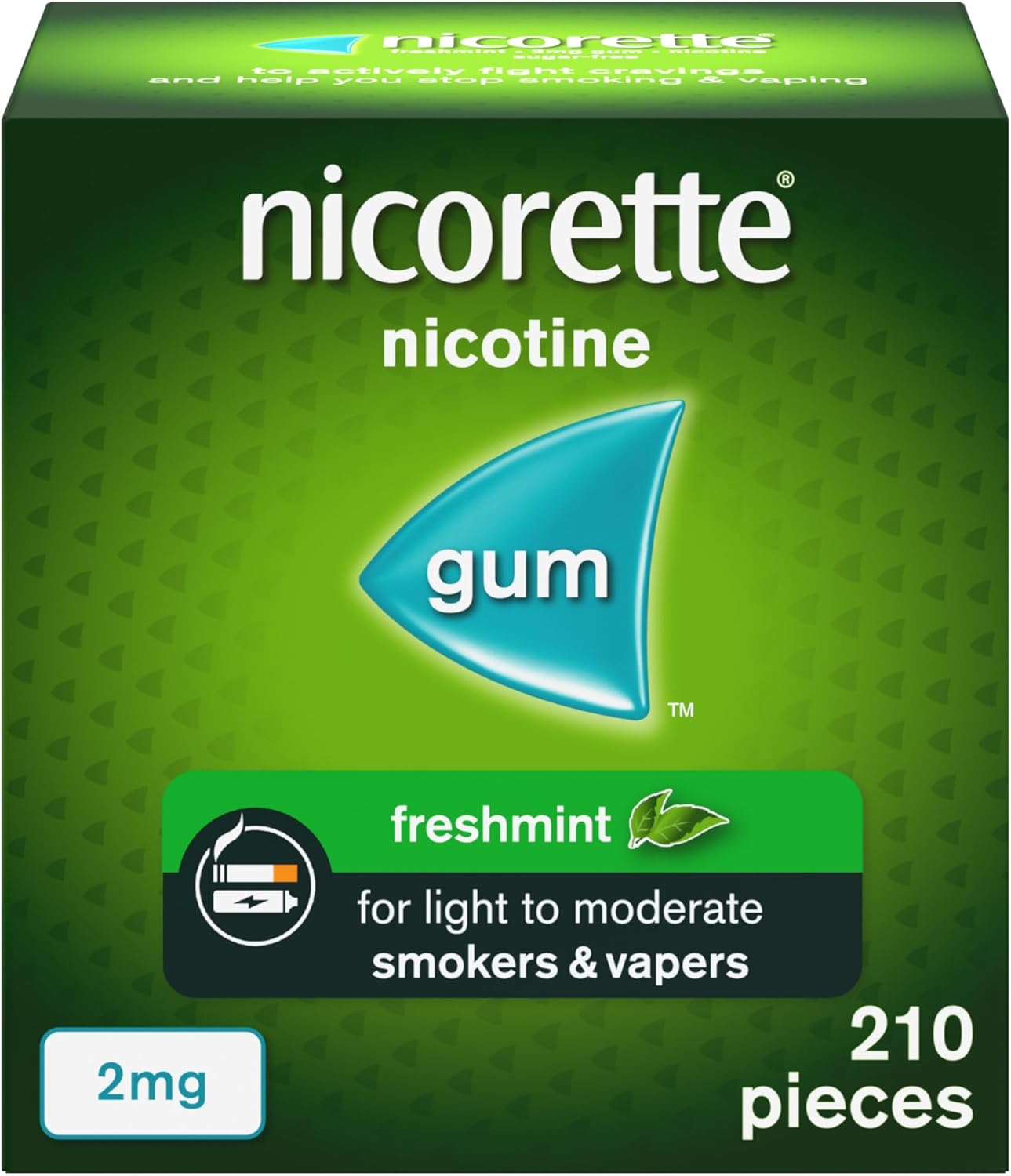 Nicorette® Freshmint 2mg Gum Nicotine 210 Pieces