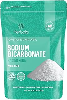 Sodium Bicarbonate 2lb, Baking Soda for Cleaning and Baking, Aluminum Free Baking Soda for Pool, Bicarbonate of Soda, Pure Baking Soda Powder, Bulk Baking Soda Food Grade, Sodium Bicarbonate Powder