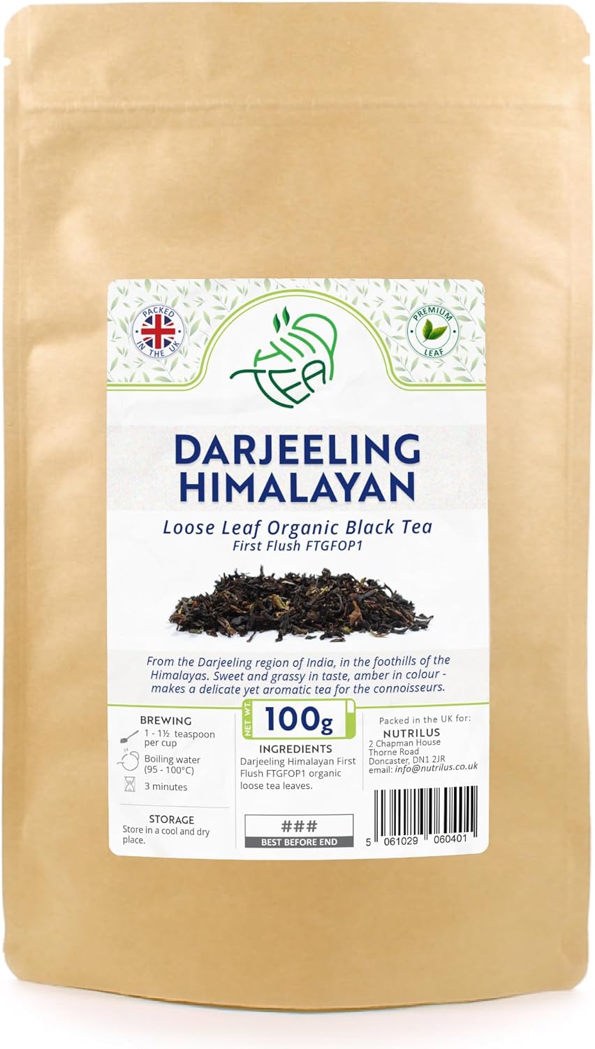 Darjeeling Himalayan First Flush Organic FTGFOP1 Premium Black Loose Leaf Tea (100g)