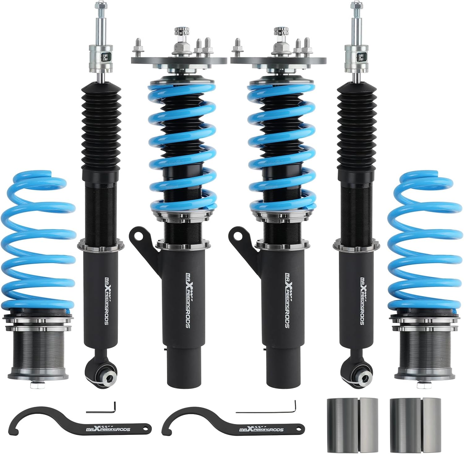 maXpeedingrods Coilover for VW Golf MK7 2015-2019, for Audi A3/S3 MK3 2015-2019, 24 Levels Damper Adjustable Coilovers Suspension Kit Strut, Height Adjustable T6 Upgraded Lowering Kits Blue