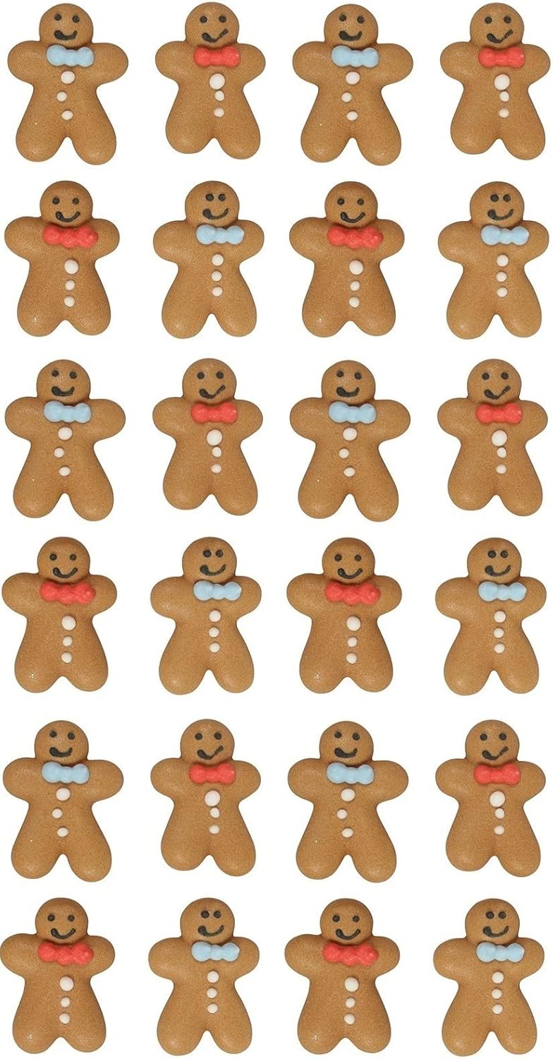 Abacus Cards Gingerbread Men Edible Cake Cupcake Decorations x24 (429)