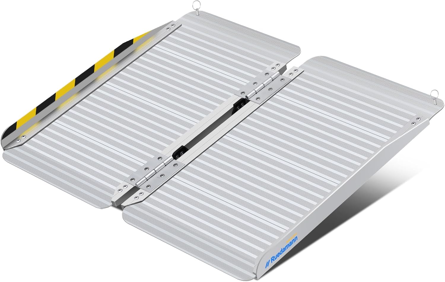 Ruedamann 2 Feet Portable Wheelchair Ramp for Doorways, Non-Slip Aluminum Wheelchair Ramp, Folding Ramp for Home Steps, Threshold Ramp for Wheelchairs, Scooters, Steps, Stairs, Walkers, Pets