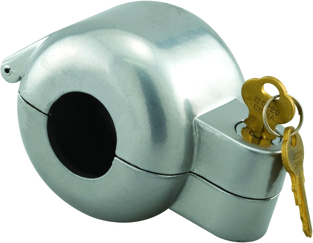 PRIME-LINE EP Security S 4180 Device – Doorknob Lock with Key to Block Access to Keyhole, Removeable and Easy to Use, Gray, 2-7/8 in