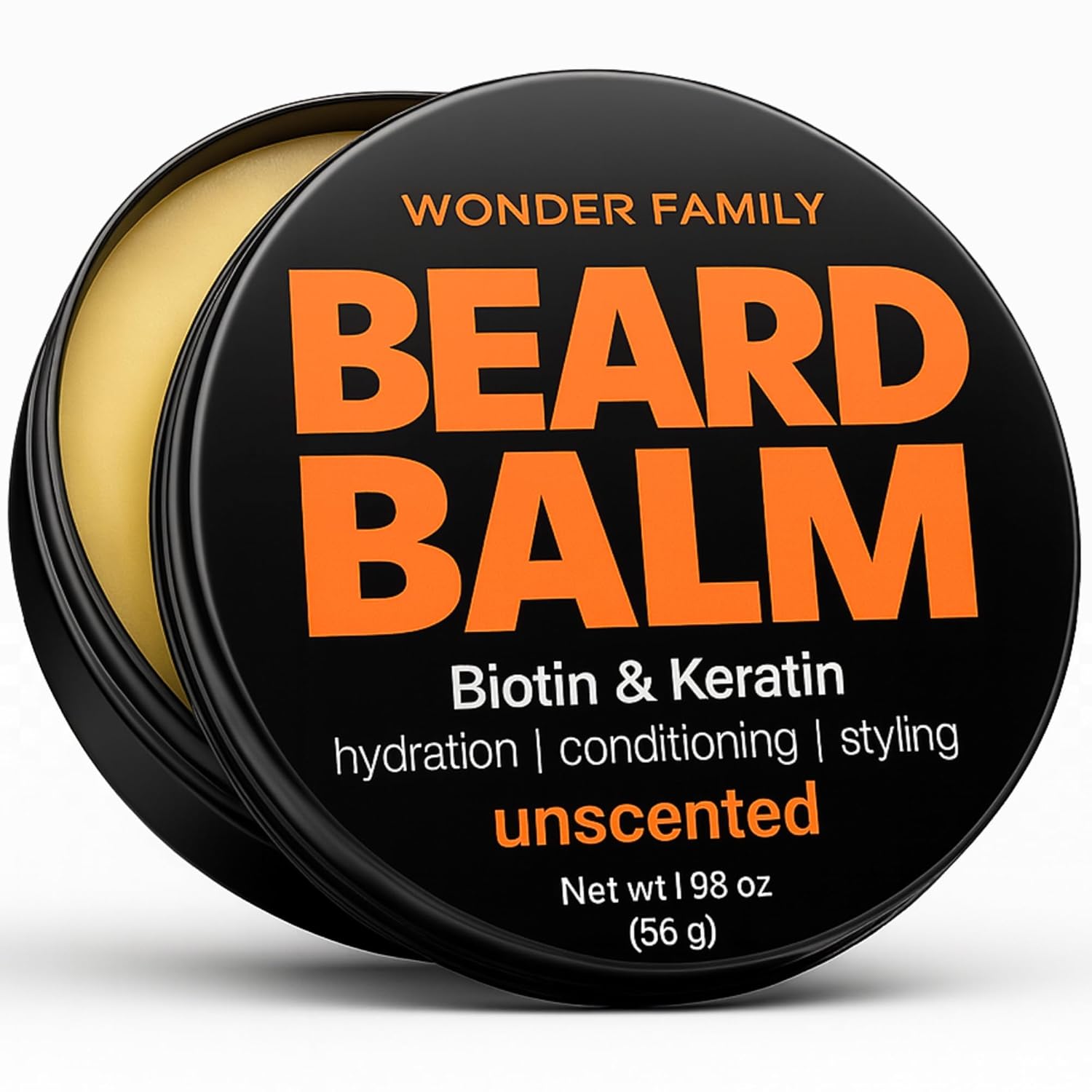 Biotin Beard Balm for Men Care – Moustache & Beard Hair Growth, Shaper, Straightener, Filler & Softener Wax Butter Treatment, – For Growth, Grooming, Shaping – 2 Oz