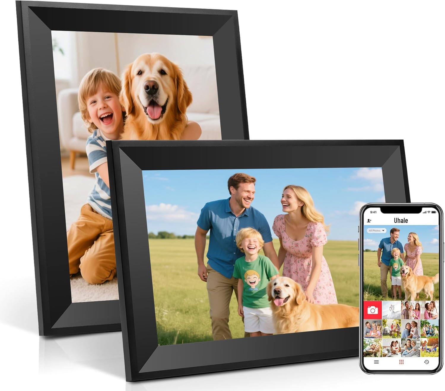 Uhale Digital Picture Frame 10.1 Inch HD Touch Screen Digital Photo Frame WiFi Enabled,16GB Storage,Auto-Rotate,Digital Frame Free Photo and Video Sharing to Family & Friends via The app