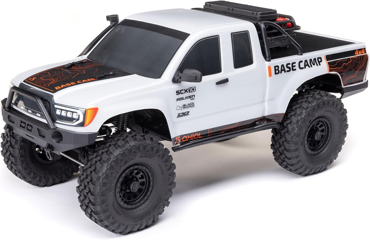 Axial RC Truck 1/10 SCX10 III Base Camp 4X4 Rock Crawler Brushed RTR (Battery and Charger Not Included), White, AXI-1375T1