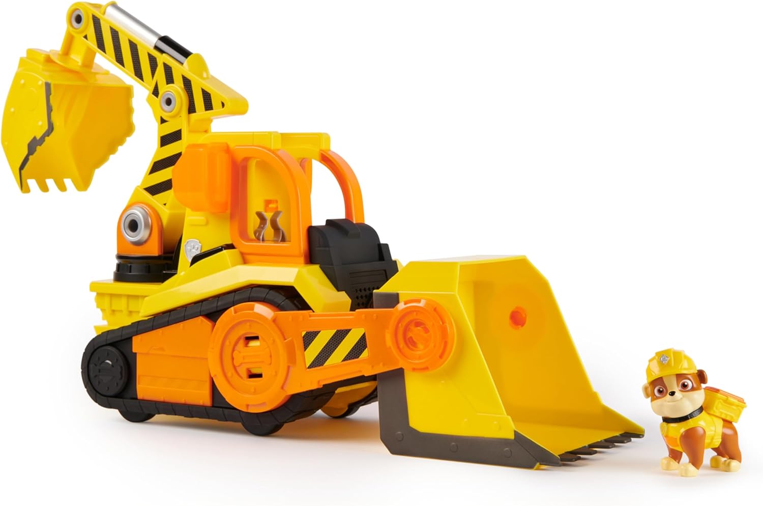 Rubble and Crew, Bark Yard Deluxe Bulldozer Construction Truck Toy with Lights, Sounds and Rubble Action Figure, Kids’ Toys for Boys and Girls Aged 3+