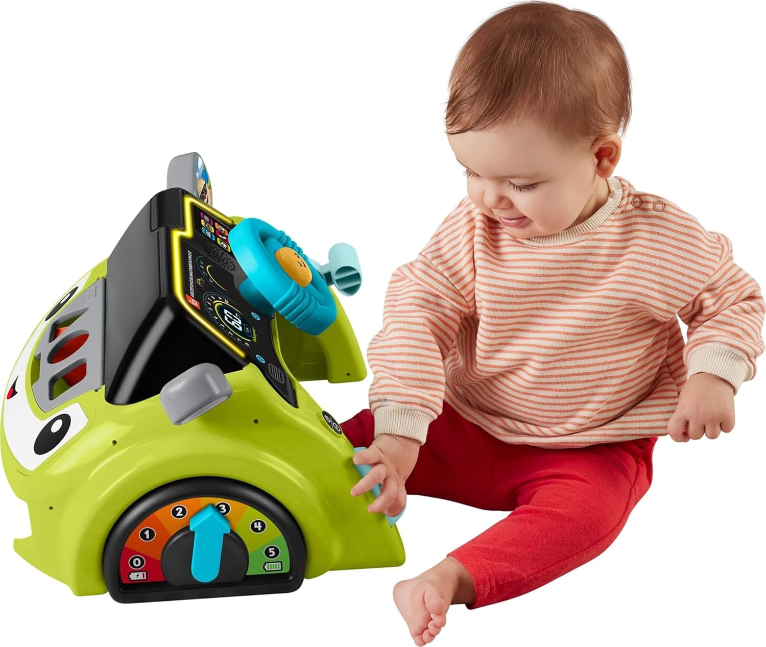 Fisher-Price Baby & Toddler Learning Toy Laugh & Learn Sit & Steer Driver Car Activity Center with Smart Stages for Ages 6+ Months