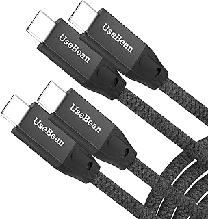 UseBean USB C to USB C Cable 100W 15FT 2Pack, USB C 3.2 Gen 2X2 20Gbps Data Cable 4K Video, Type-C PD Fast Charging Cord, for MacBook Pro, iPad Mini 6/ Pro, Galaxy S24+/S24 Ultra/S23, Switch