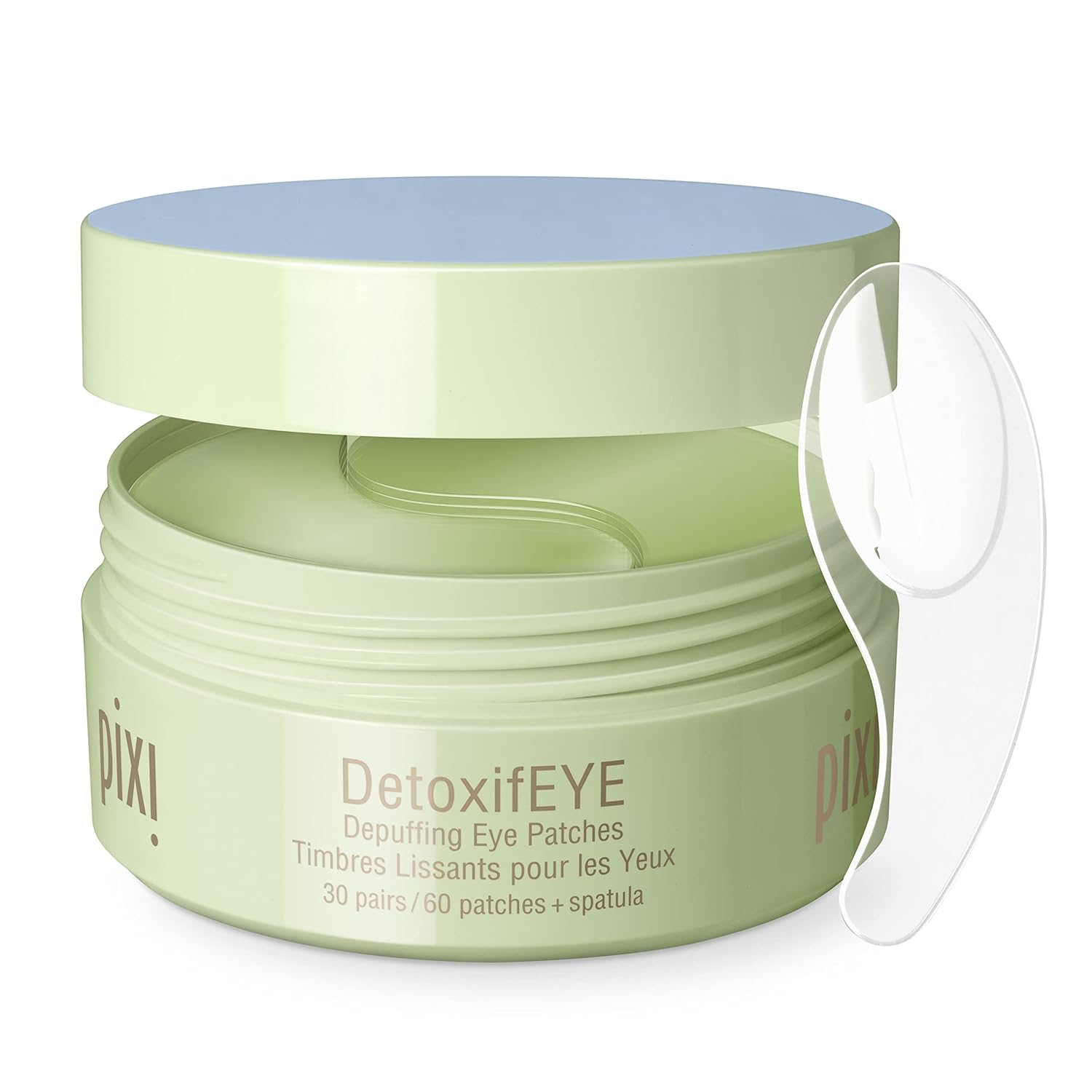 Pixi DetoxifEYE Depuffing Hydrogel Under-Eye Patches, Cucumber, Gold & Caffeine For Puffy Eyes and Dark Circles, Hydrate Eye Area, 30 pairs, 60 Patches