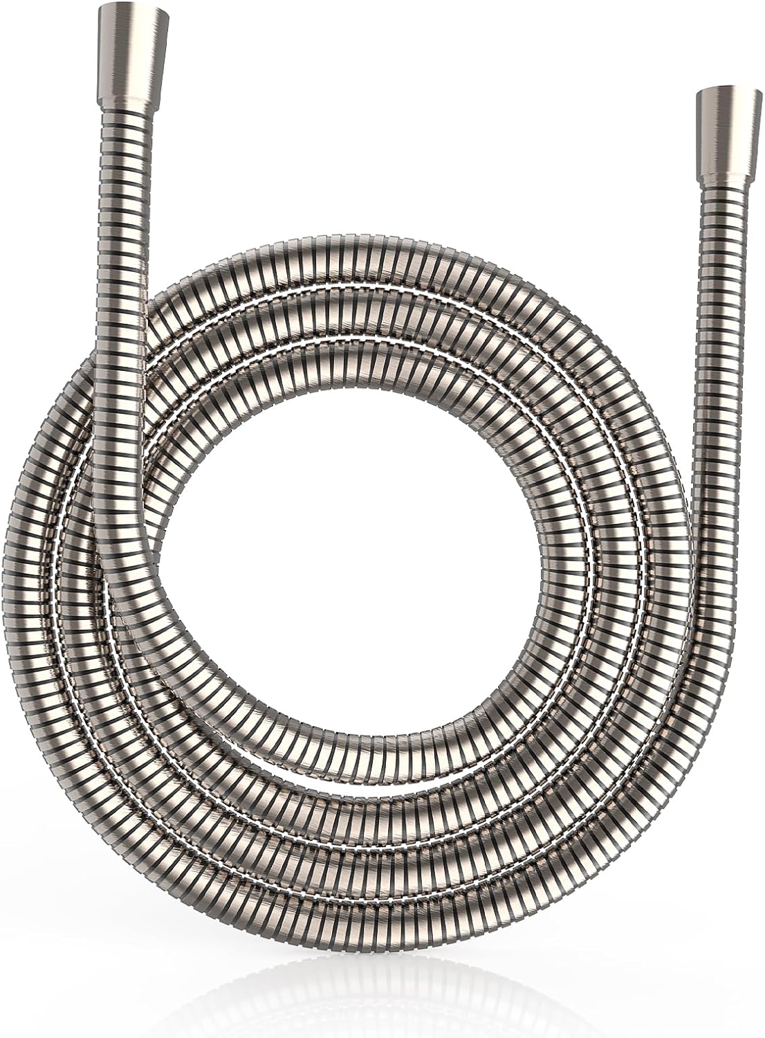 MEKO Shower Hose 1.8m, Stainless Steel Leakproof Shower Hoses，Replacement 9mm (Outer)/6mm(Inner) Large Bore Universal Standard G1/2" High Pressure Resistance, Anti-Kink Hose (Nickel Brushed)