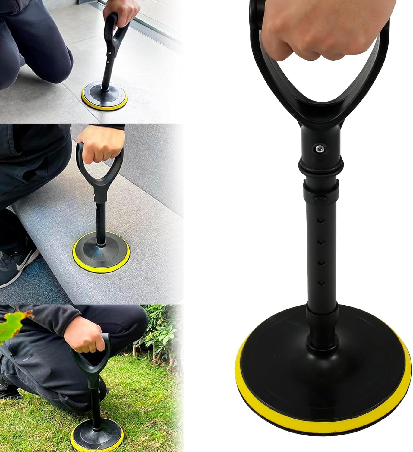 Adjustable Mobility Aid Tool, Standup Helper, 5 Height Levels Standing Aid Device with 7 Inch Base, Elderly Lift Assist Device Supports Equipment for Rising Indoors, Garden Work, Outdoor Work