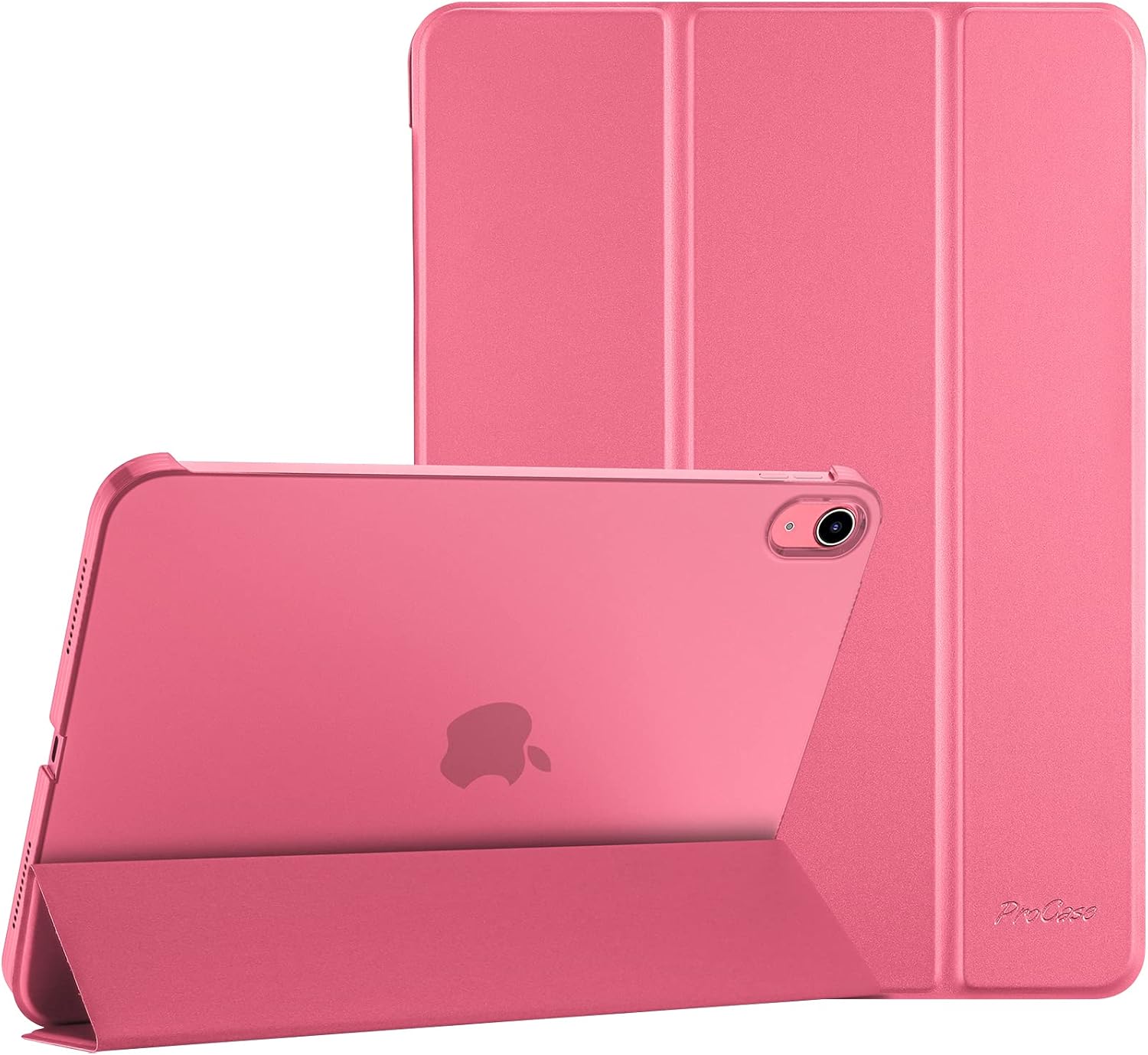 ProCase for iPad (A16) 11th Generation 11 Inch 2025/ iPad 10th Generation 10.9 Inch 2022 Case, Slim Smart Cover with Translucent Hard Shell Back, Supports Touch ID, Auto Wake/Sleep -Pink