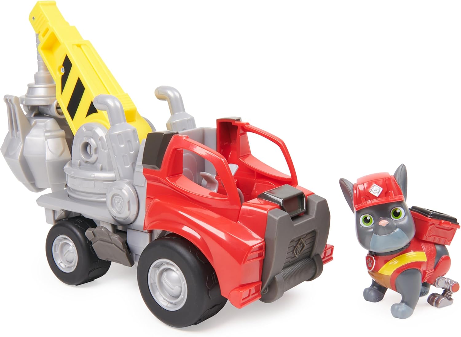 Rubble & Crew, Charger’s Crane Grabber Toy Truck with Movable Parts and a Collectible Action Figure, Kids’ Toys for Ages 3 and Up
